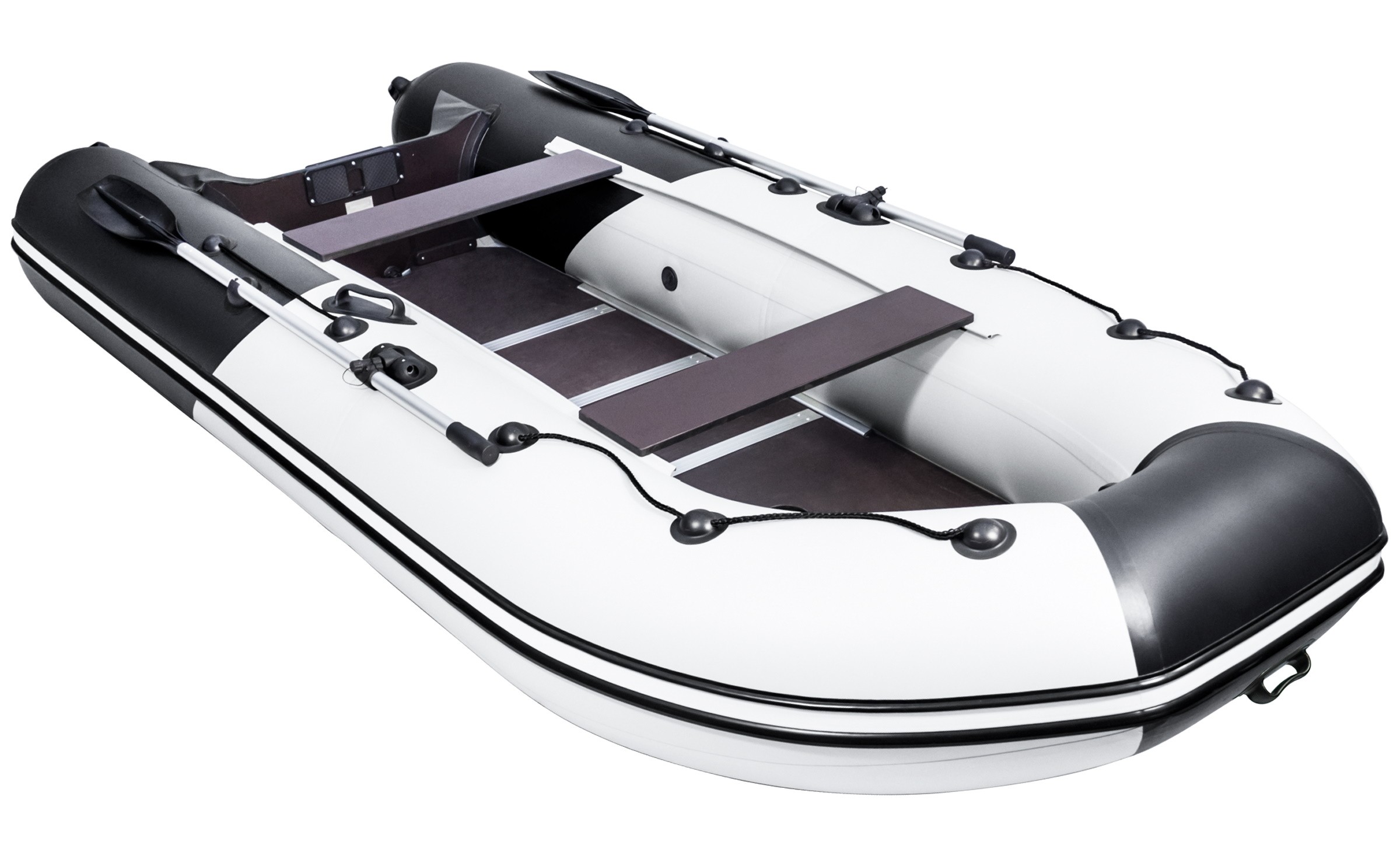 Лодка Мастер лодок Ривьера Компакт 3600 СК комби светло-серый/черный - фото 1