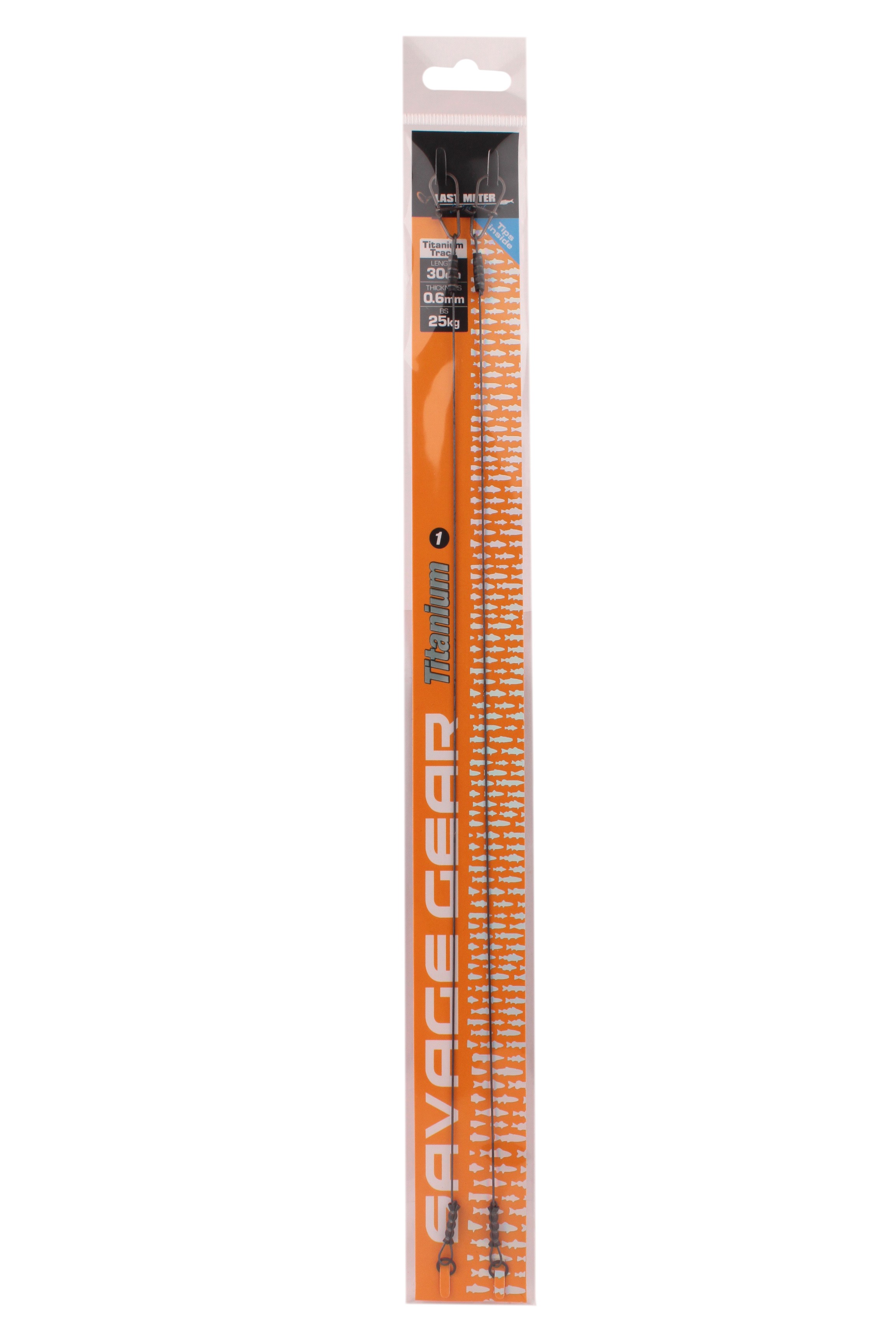 Поводок Savage Gear Titanium needle snap 30см 0.6мм 25кг 2шт - фото 1