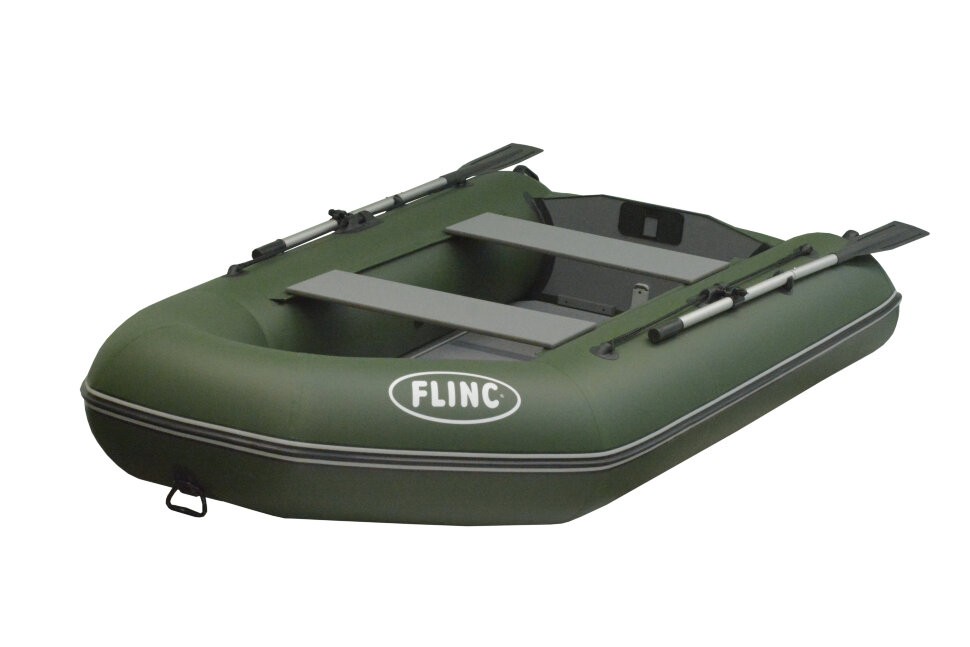 Лодка Flinc FT290K надувная зеленый - фото 1