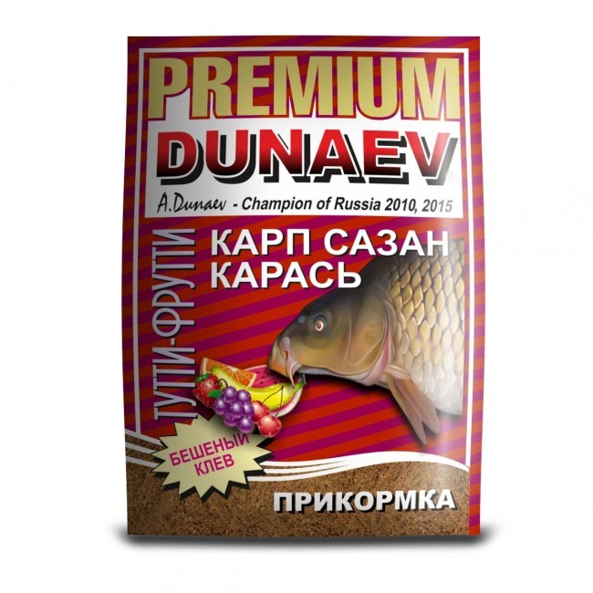 Прикормка Dunaev-Premium 1кг карп-сазан тутти-фрутти - фото 1