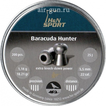Пульки H&N Baracuda Hunter 200 шт 5.5 мм - фото 1