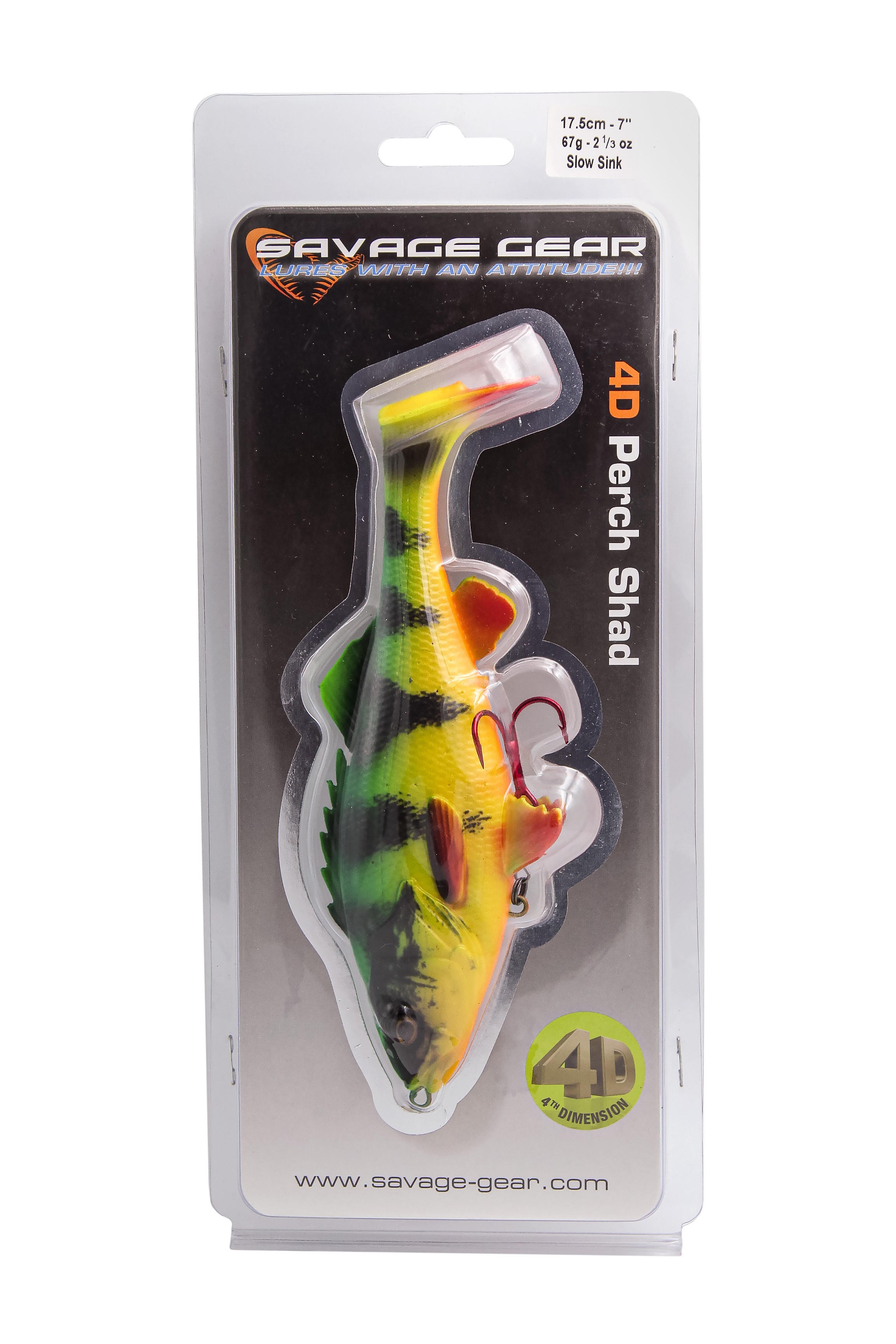 Приманка Savage Gear 4D Perch shad 17,5см 67гр SS 02 firetiger - фото 1