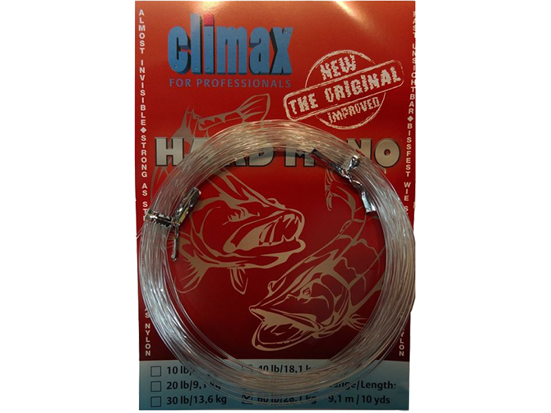 Поводочный материал Climax Hardmono line 9,1м 9,1кг 20lbs - фото 1