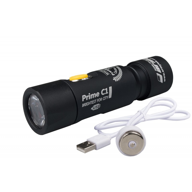 Фонарь Armytek Prime C1 XP-L USB серебро - фото 1