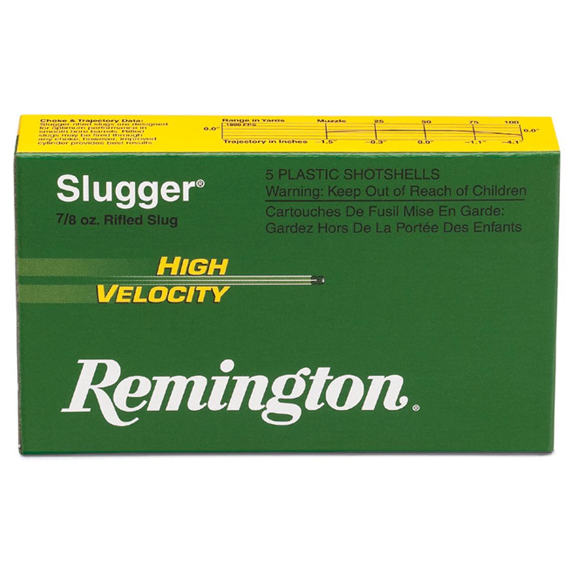 Патрон 20х70 Remington пуля Slugger High Velocity Rifled Slug 14g - фото 1