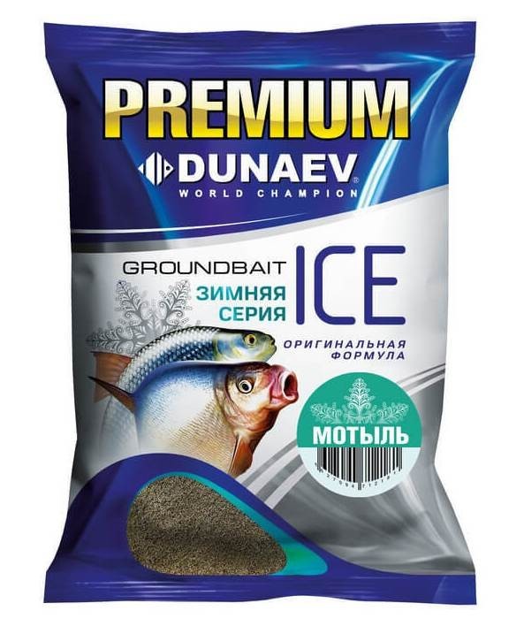 Прикормка Dunaev ICE-Premium 0.9кг мотыль - фото 1