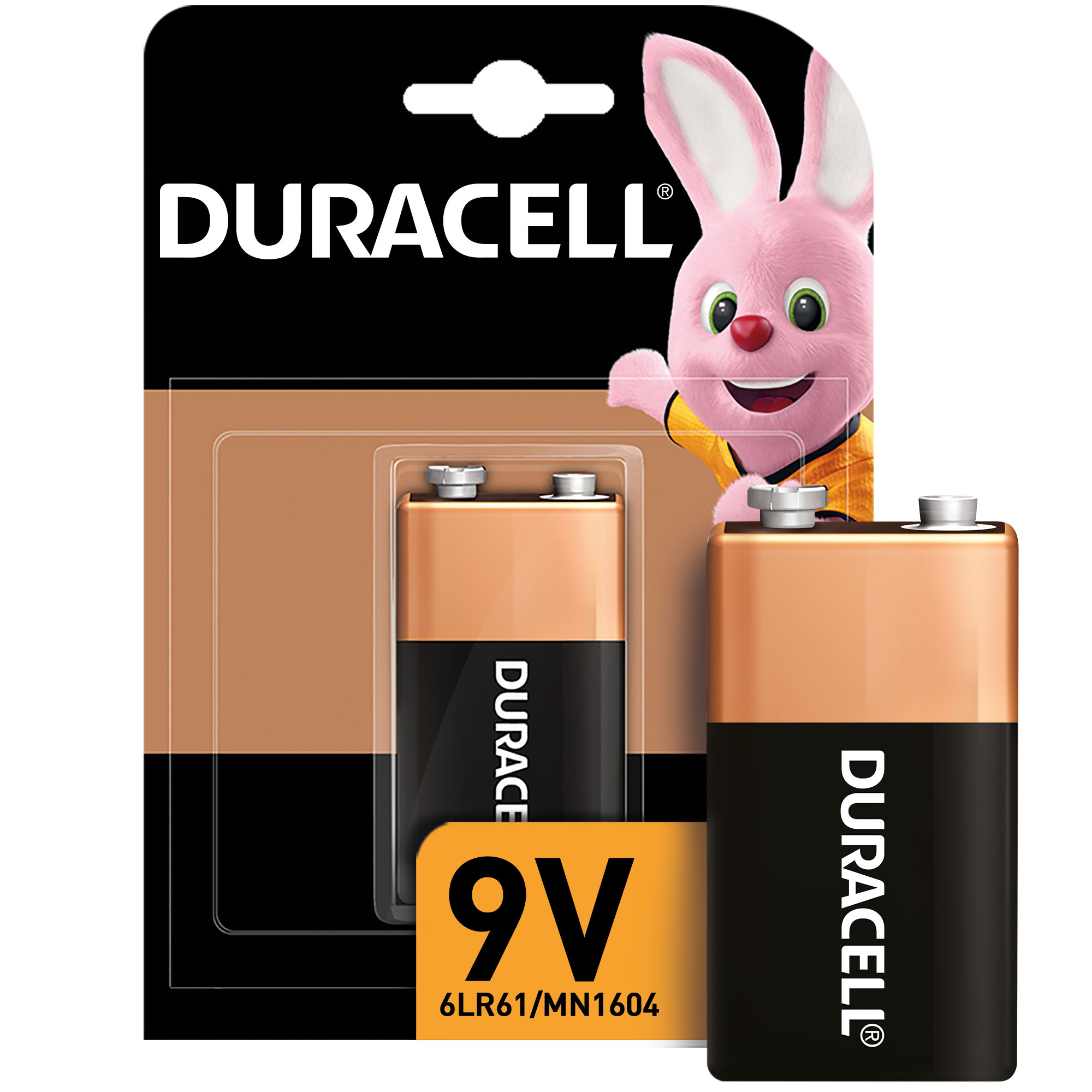 Батарейка Duracell 9V 6LR61 1шт - фото 1