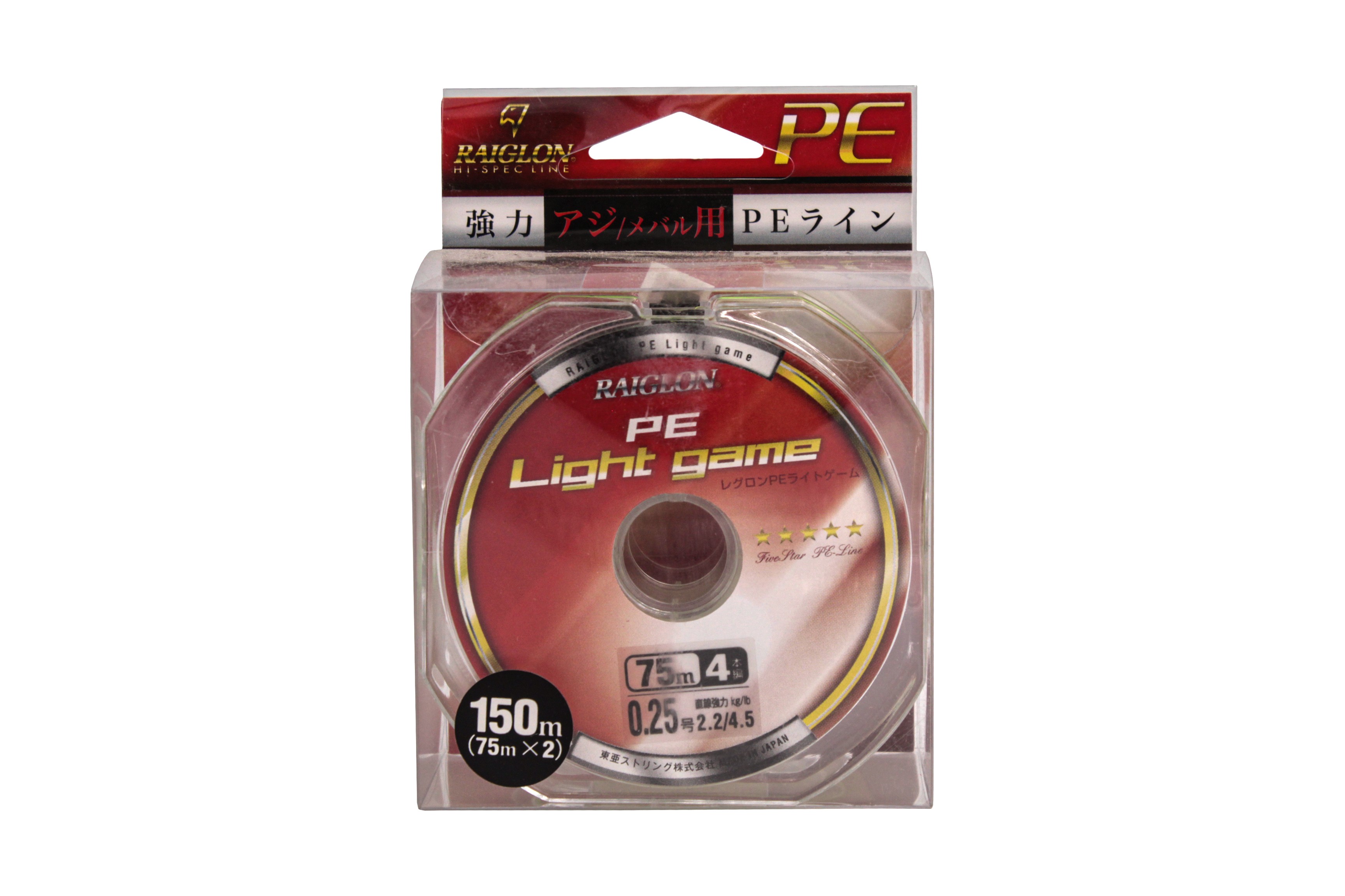 Шнур Raiglon PE light game 4 braid 150м PE 0,25/0,083мм - фото 1