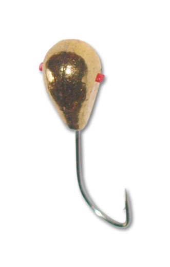 Мормышка Grifon Капля кембрик с отверстием 1235 gold 3,5мм - фото 1