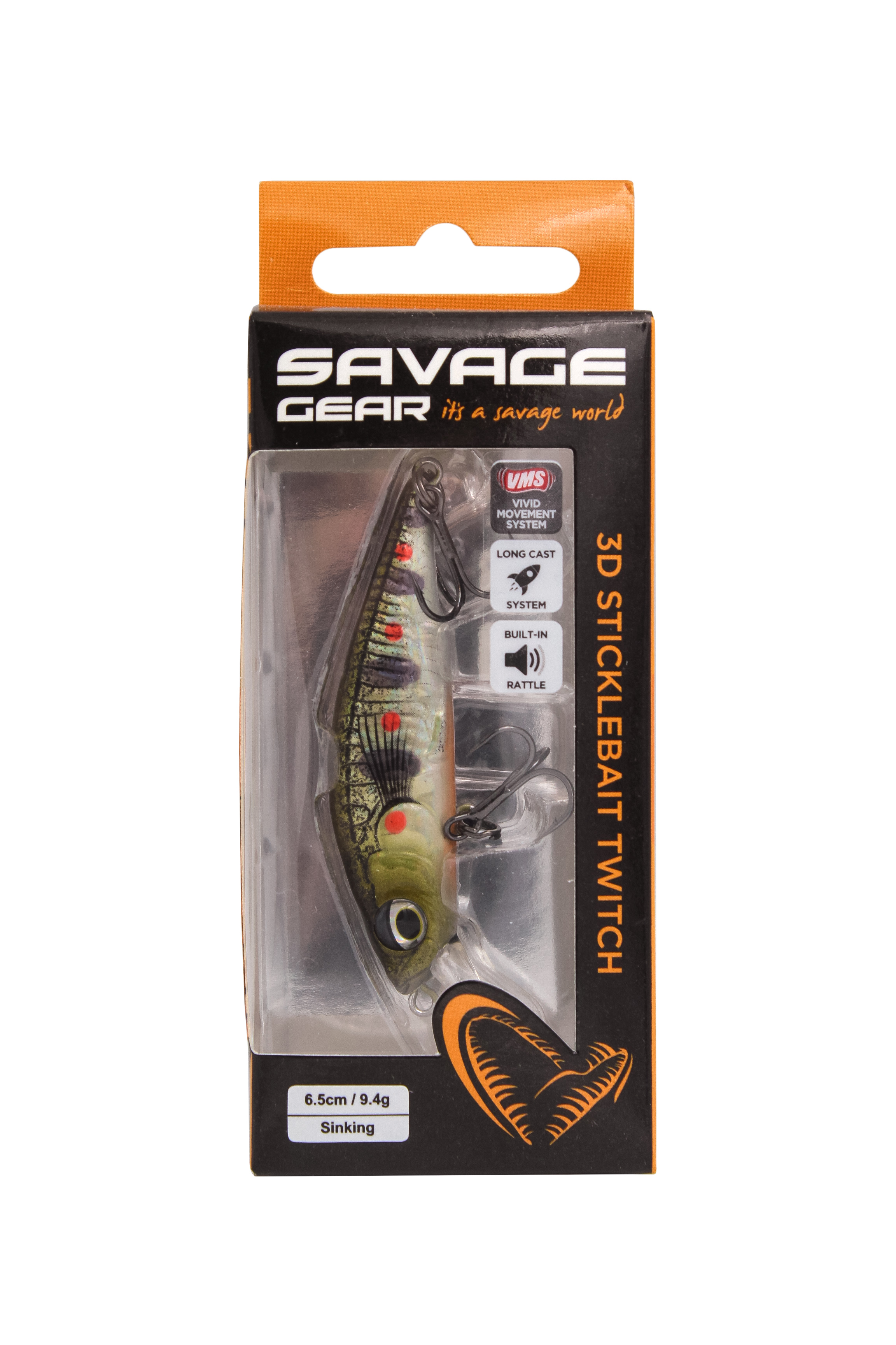 Воблер Savage Gear 3D sticklebait twitch 6,5см 9,4гр sinking brown trout smolt - фото 1