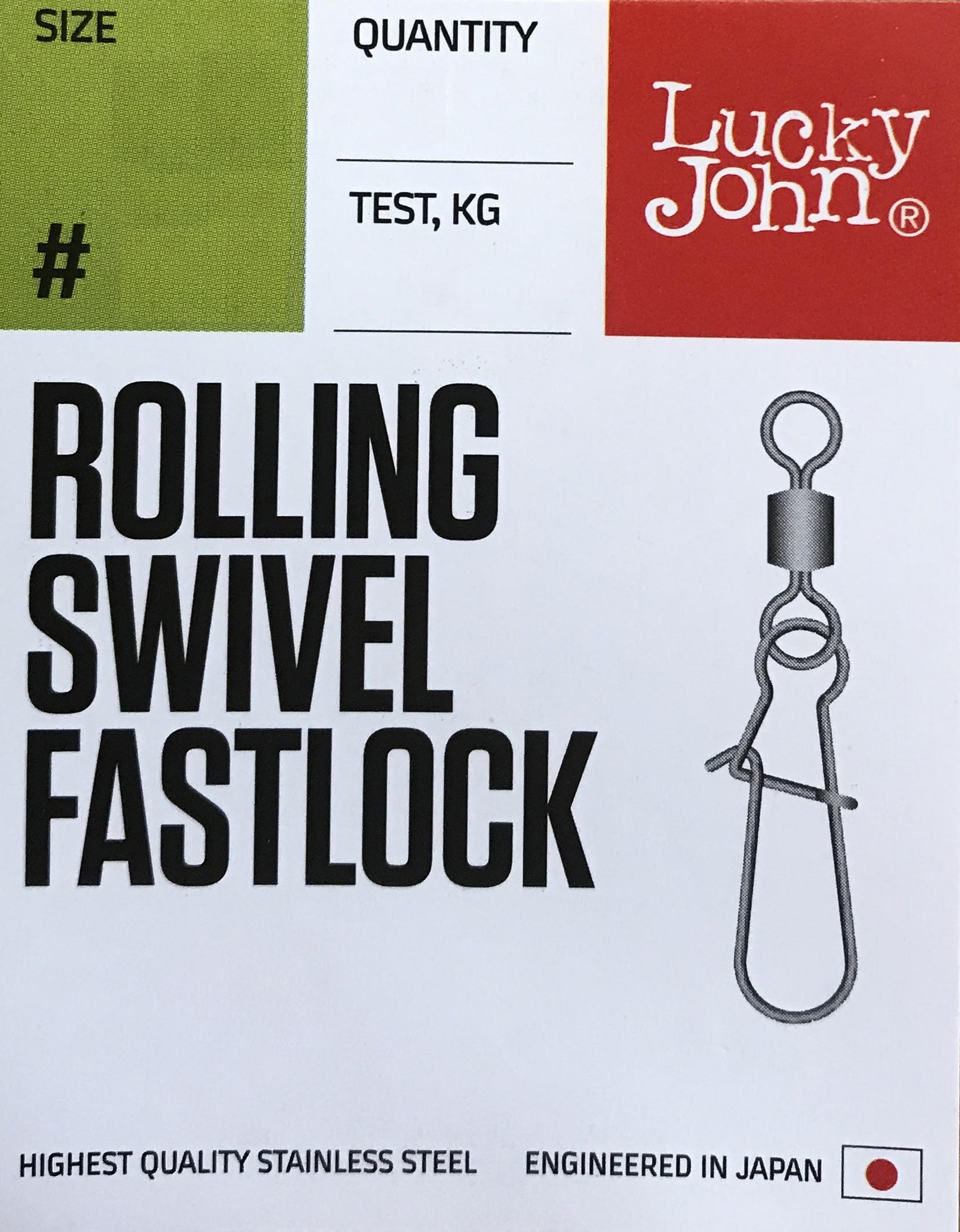 Вертлюг Lucky John Rolling Swivel Fastlock 010 - фото 1