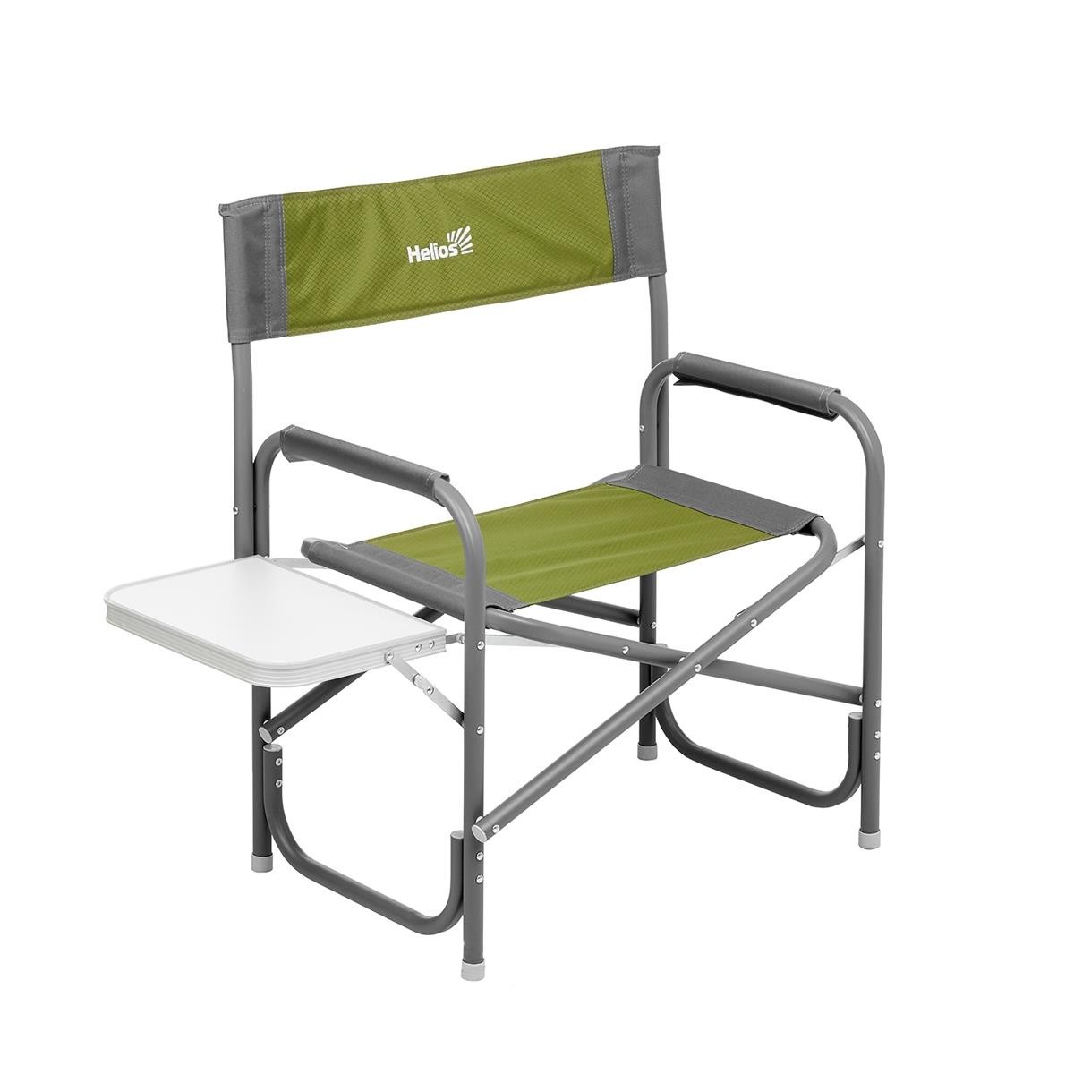 Кресло Helios директорское с откидным столиком Maxi серый/зеленый - фото 1