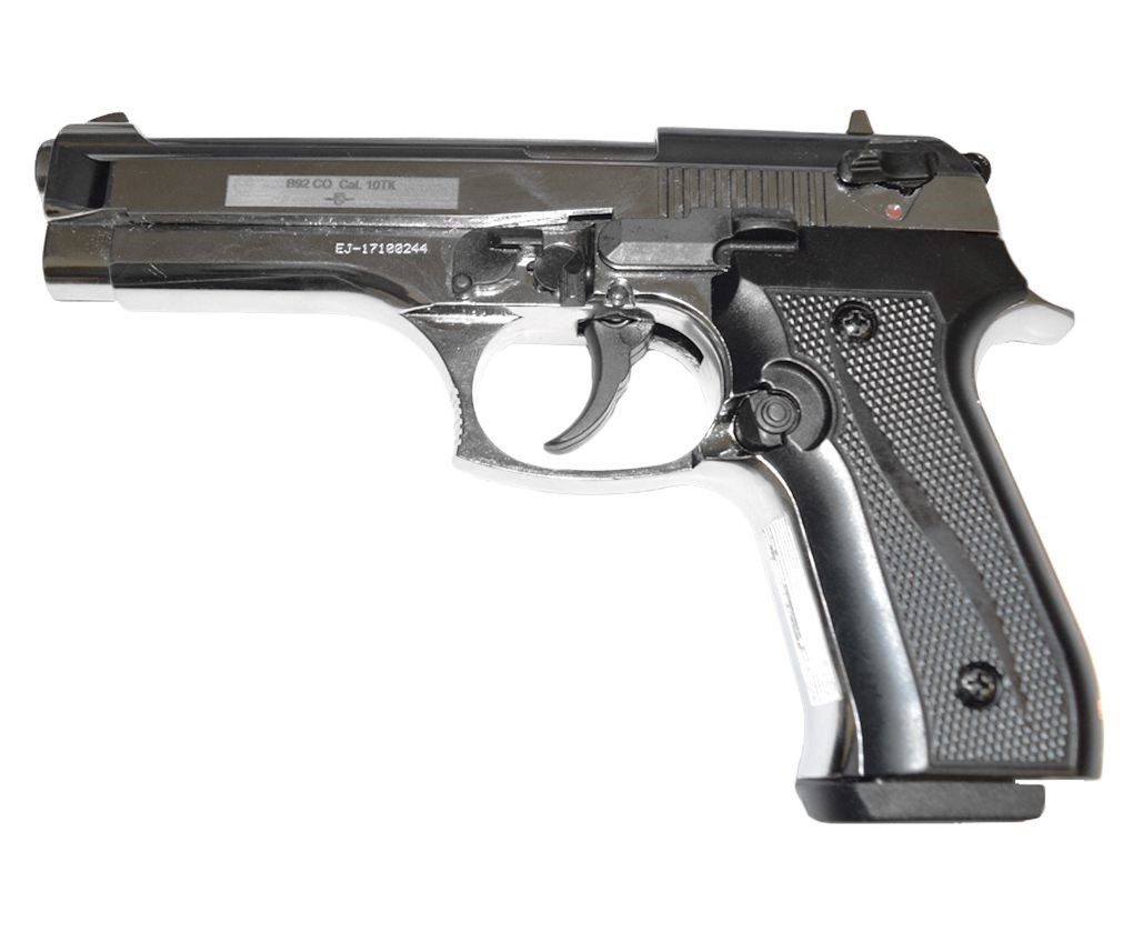 Пистолет Курс-С Beretta 92-CO хром 10ТК охолощенный - фото 1