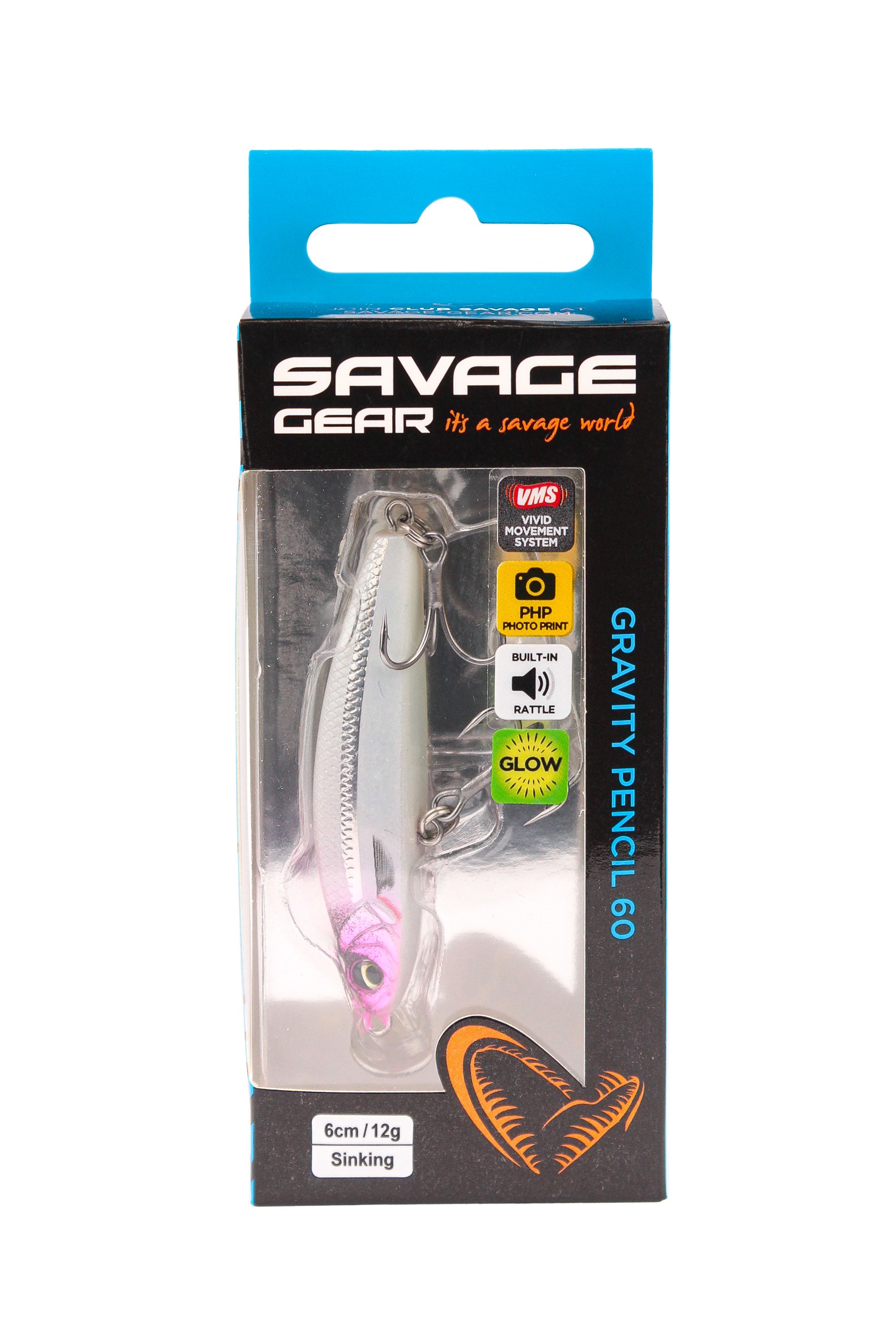 Воблер Savage Gear gravity  pencil 6см 12гр sinking pink head - фото 1