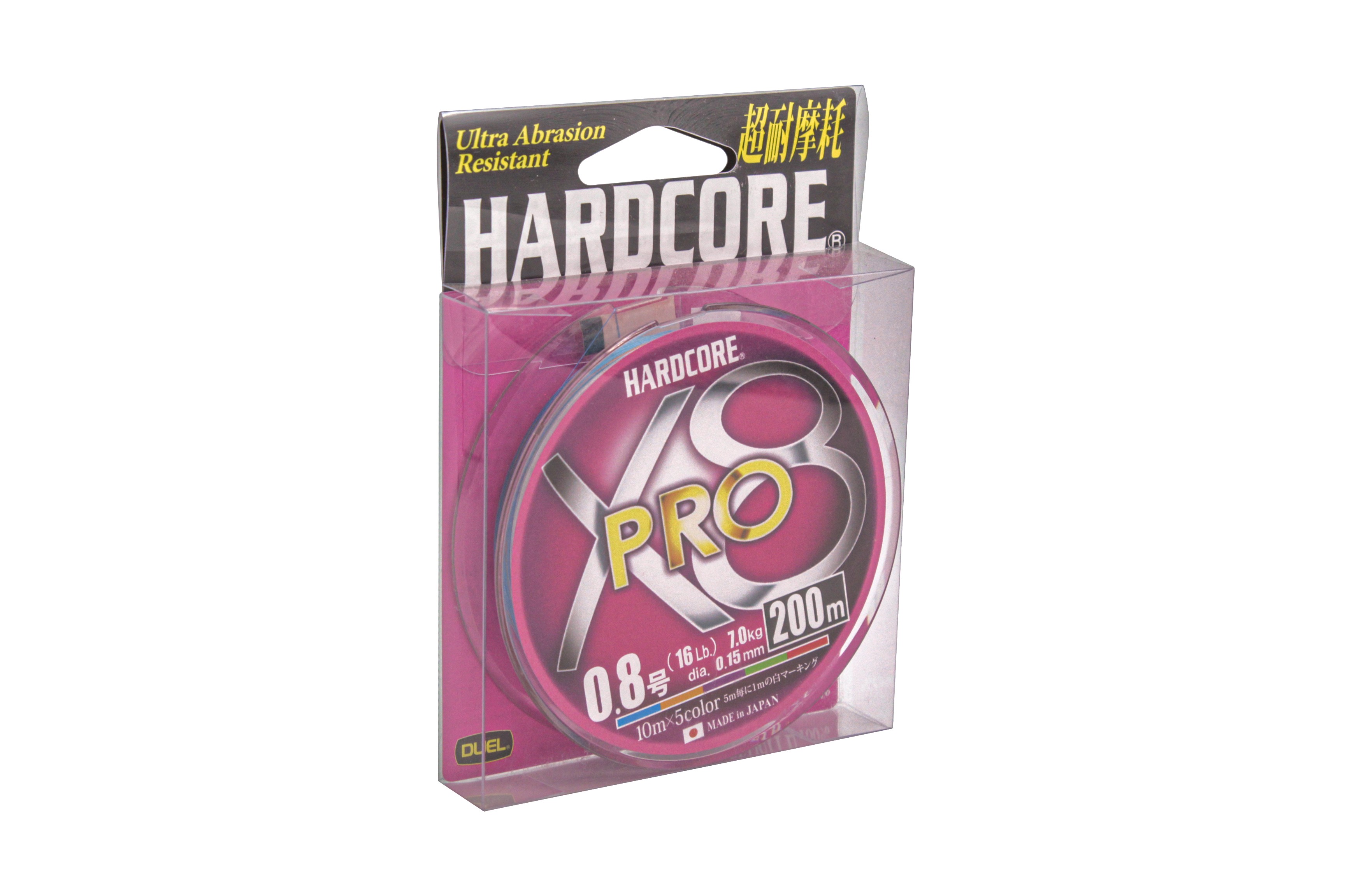 Шнур Yo Zuri Pe Hardcore X8 Pro Duel 0 8 0 15мм 7 0кг 200м 5 Color купить в интернет магазине
