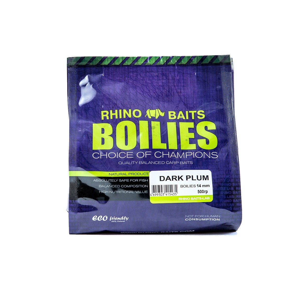 Бойлы Rhino Baits Dark Plum темная слива dumbells 14мм 500гр - фото 1