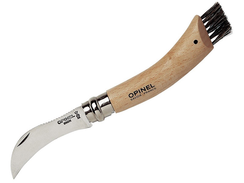 Нож Opinel 8 для грибников с щеточкой - фото 1