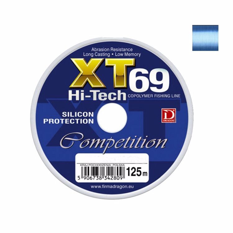 Леска Dragon XT69 Hi-Tech competition 125м 0.28мм 8.95кг - фото 1