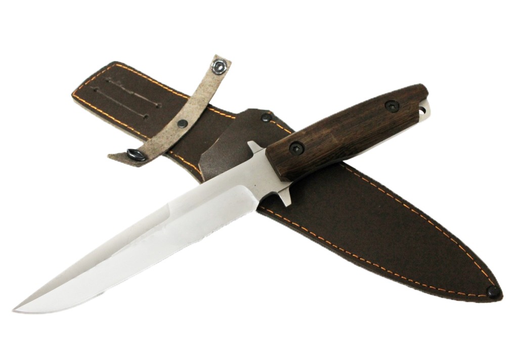 Нож ИП Семин Командор сталь 65x13 ценные породы дерева - фото 1