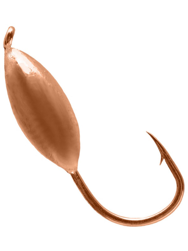 Мормышка Lumicom Овсинка вольф. 4,0мм медь 1/10 - фото 1
