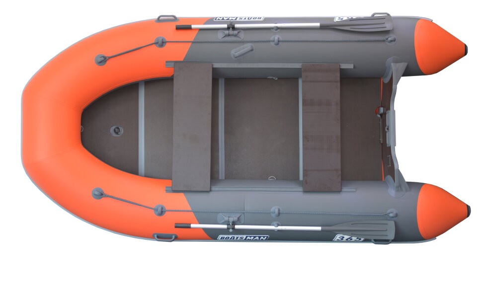 Лодка Boatsman BT345SK надувная  графитово-оранжевый - фото 1