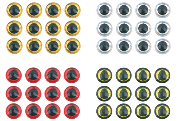 Наклейка Stinger глазки 3D Eyes 4mm Yellow 40шт. - фото 1