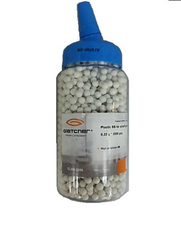 Пластиковые шарики Gletcher GLB6-2000 0.22г 6мм soft air - фото 1