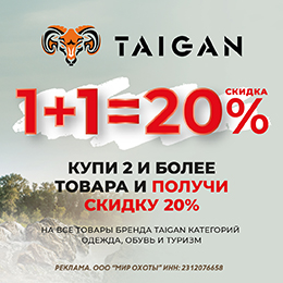 1+1=–20% на Taigan