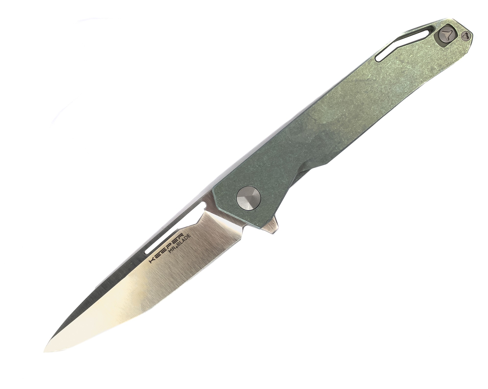 Нож Mr.Blade Keeper M390 titanium handle складной green - фото 1