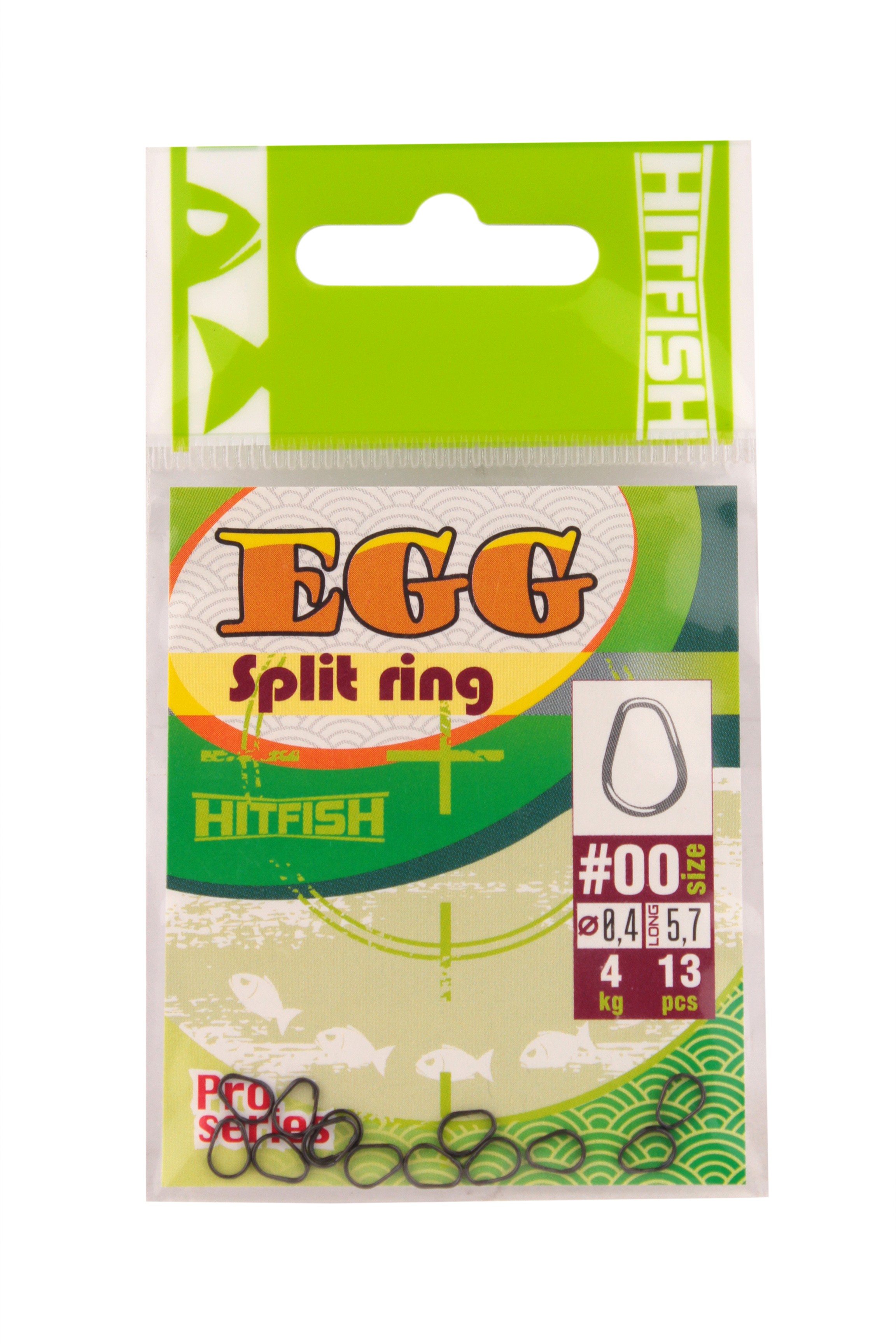 Заводное кольцо Hitfish Egg split ring №00 4кг 13шт - фото 1