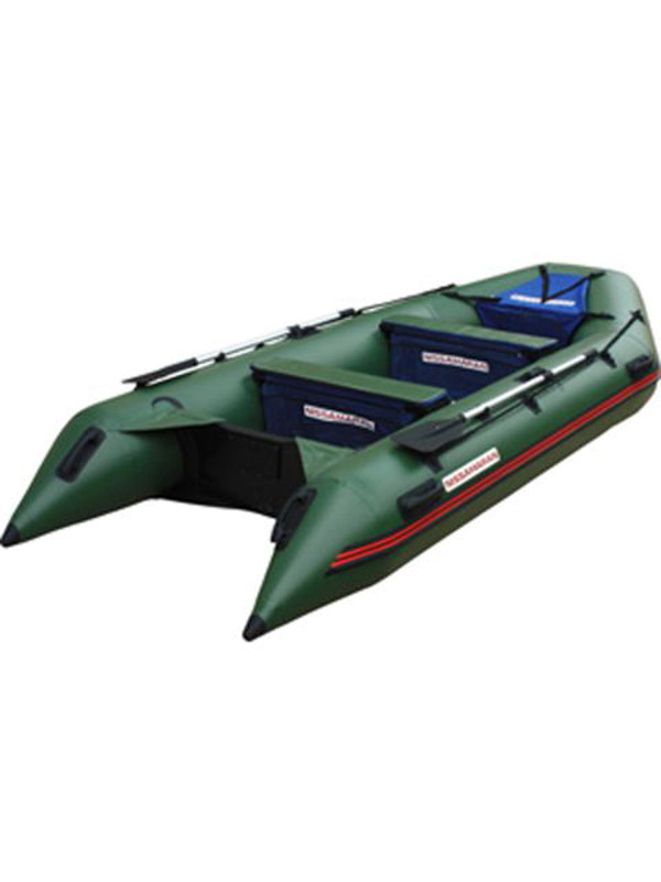 Лодка Nissamaran Musson 360 надувная зеленый деревянный пол P/L - фото 1
