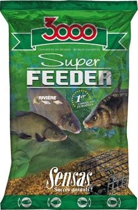 Прикормка Sensas 3000 1кг super feeder river 1кг - фото 1