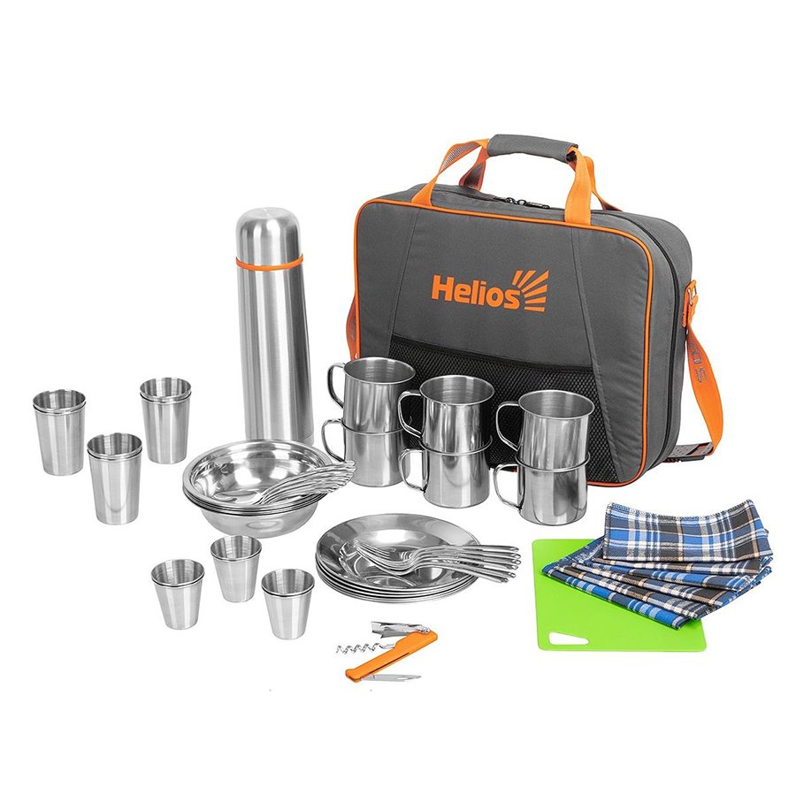 МП Набор для пикника Camping на 6 персон с термосом (HS-CG-T-6) Helios - фото 1