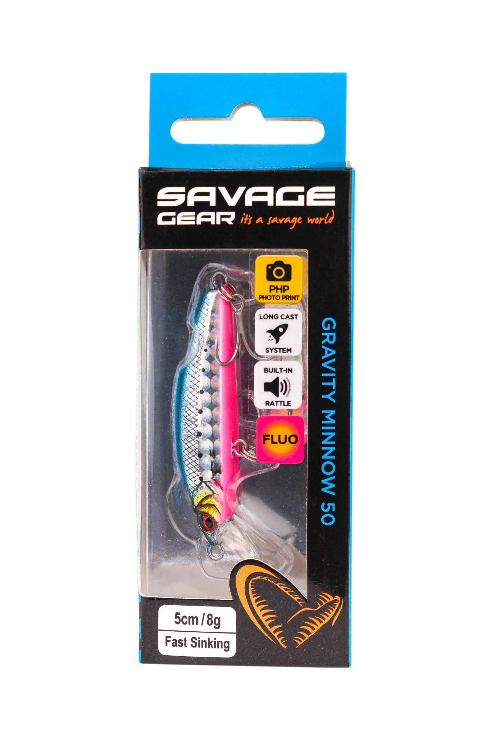 Воблер Savage Gear gravity  minnow 5см 8гр fast sinking pink belly sardine - фото 1