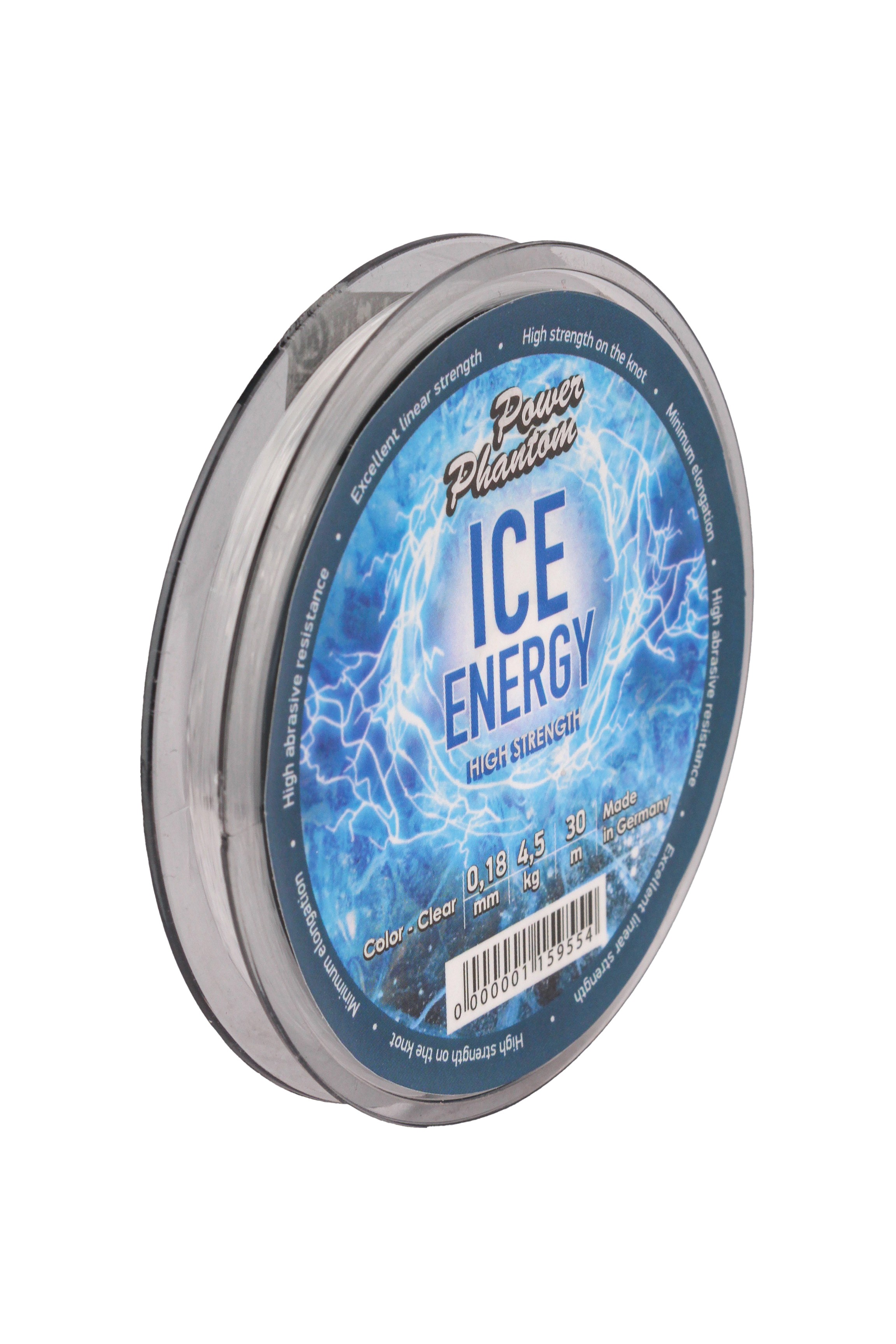 Леска Power Phantom Ice Energy clear 30м 0,18мм, 4,5кг - фото 1