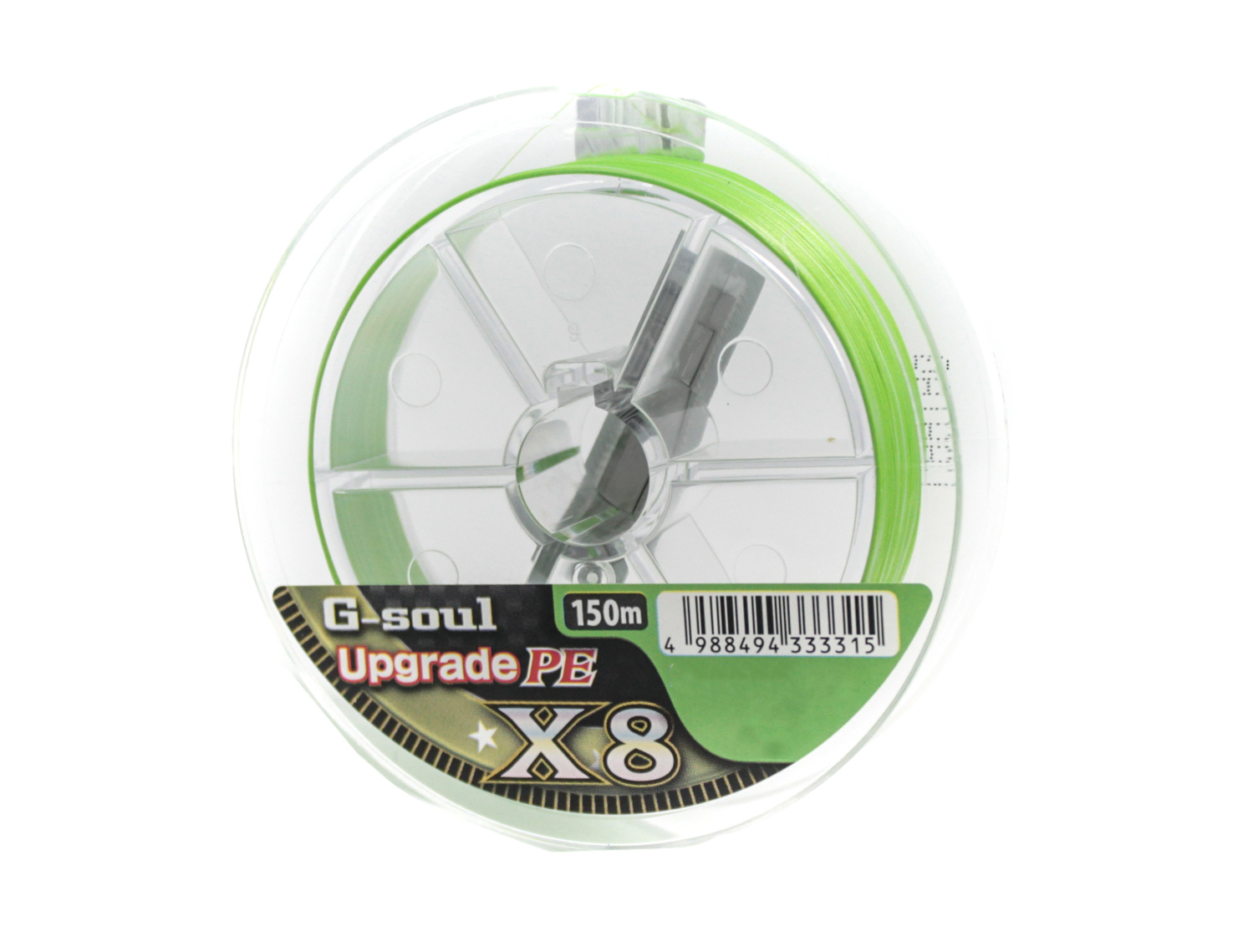 Шнур YGK G-Soul Upgrade X8 150м PE 0,8 16lb Lime Green - фото 1