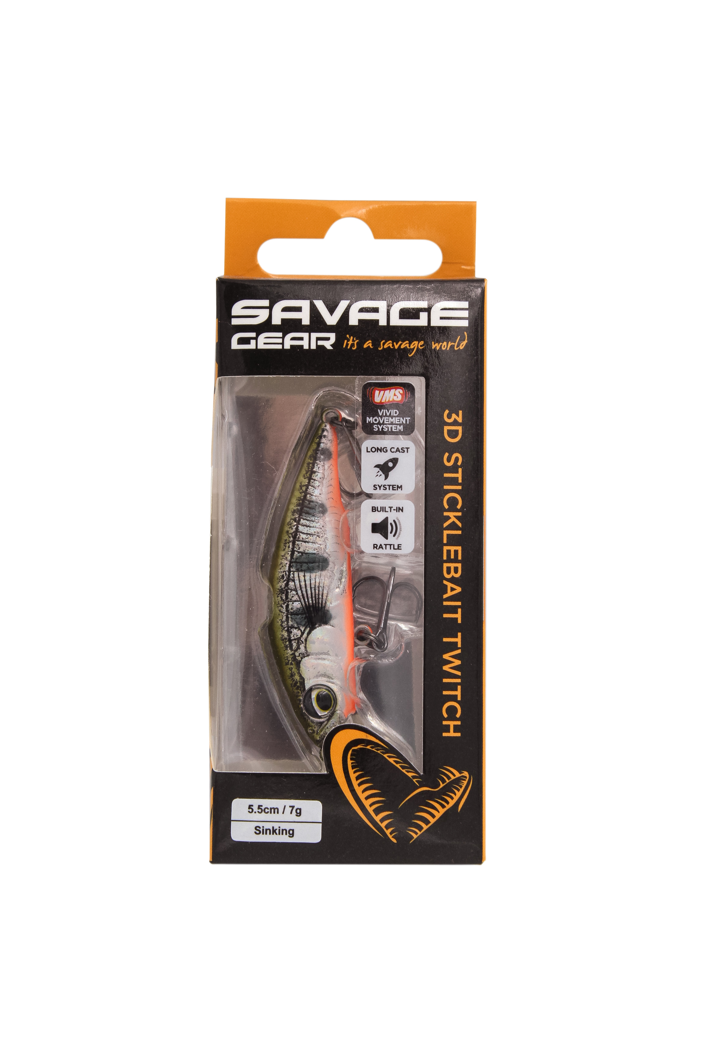 Воблер Savage Gear 3D sticklebait twitch 5,5см 7гр sinking olive smolt - фото 1