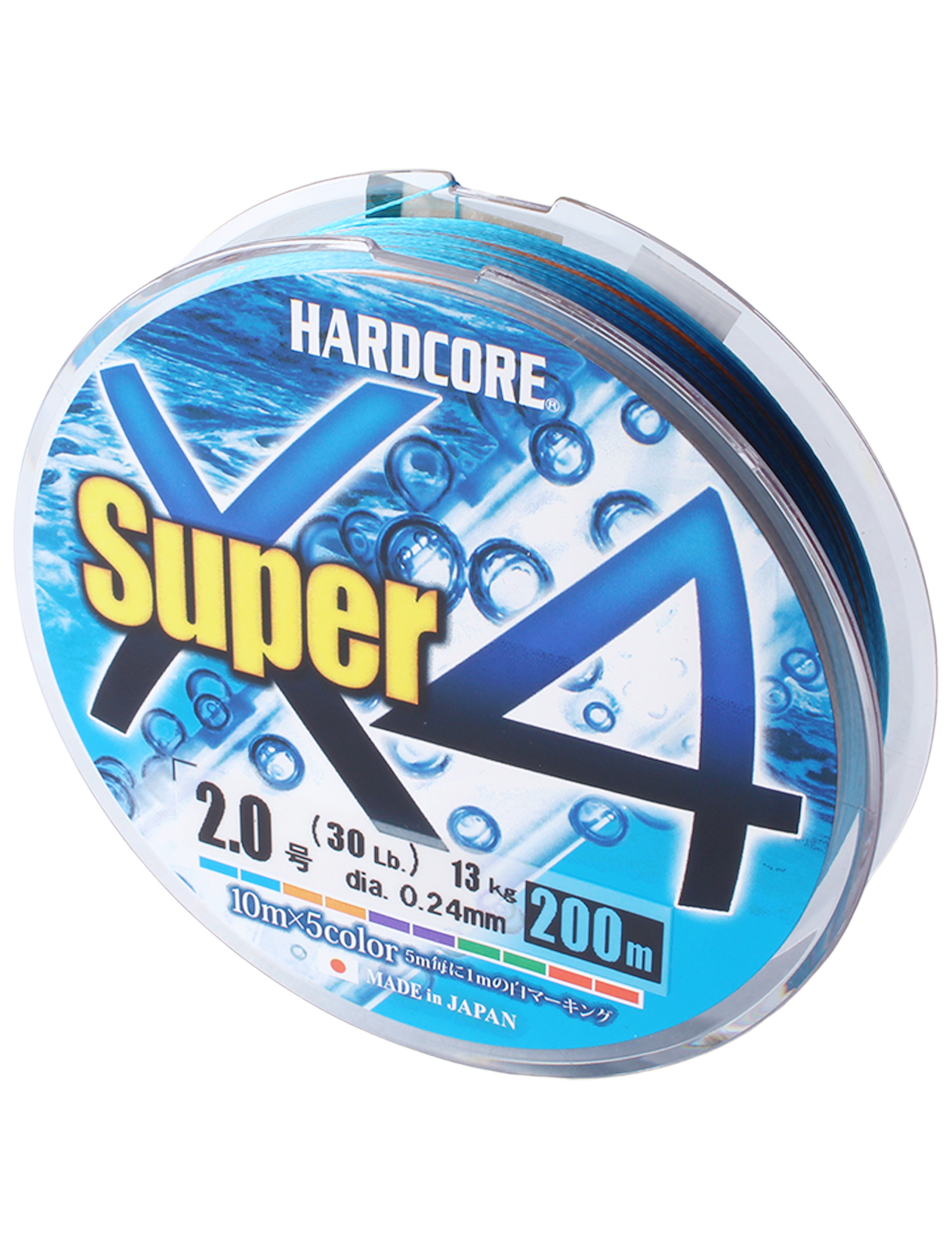 Шнур Yo-Zuri Duel Hardcore super X4 PE 2.0 200м 0,24мм 13кг 5 color - фото 1