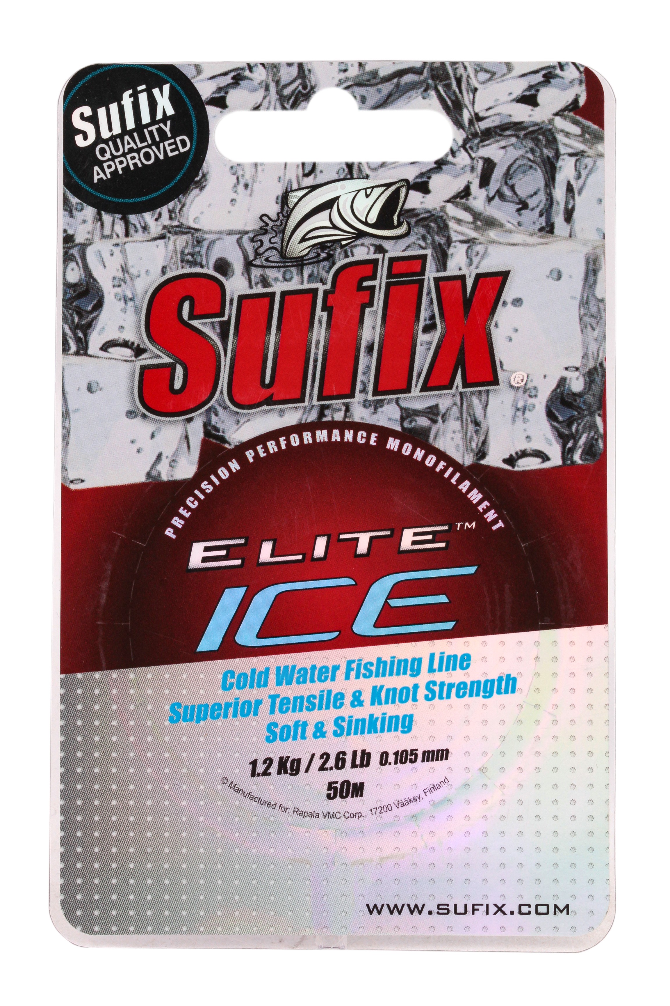 Леска Sufix Elite ice 50м 0,105мм - фото 1