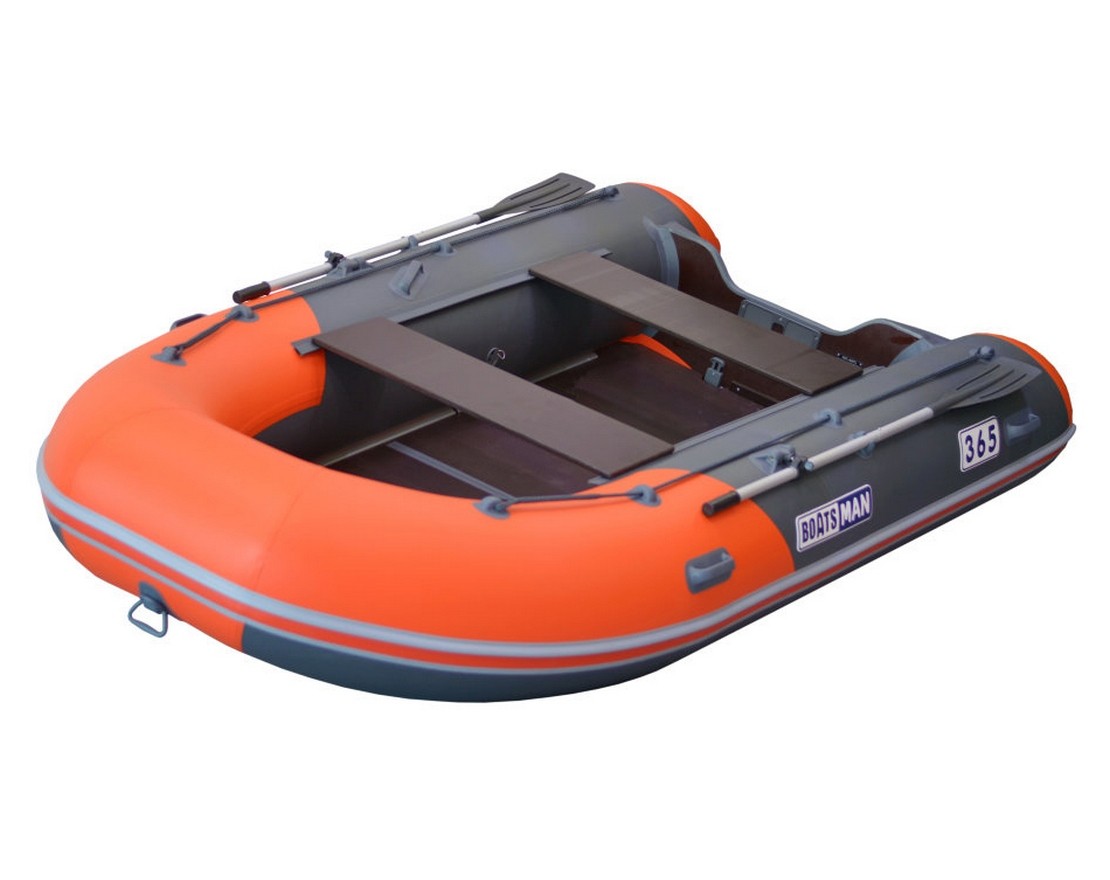 Лодка Boatsman BT365SK надувная графитово-оранжевый - фото 1