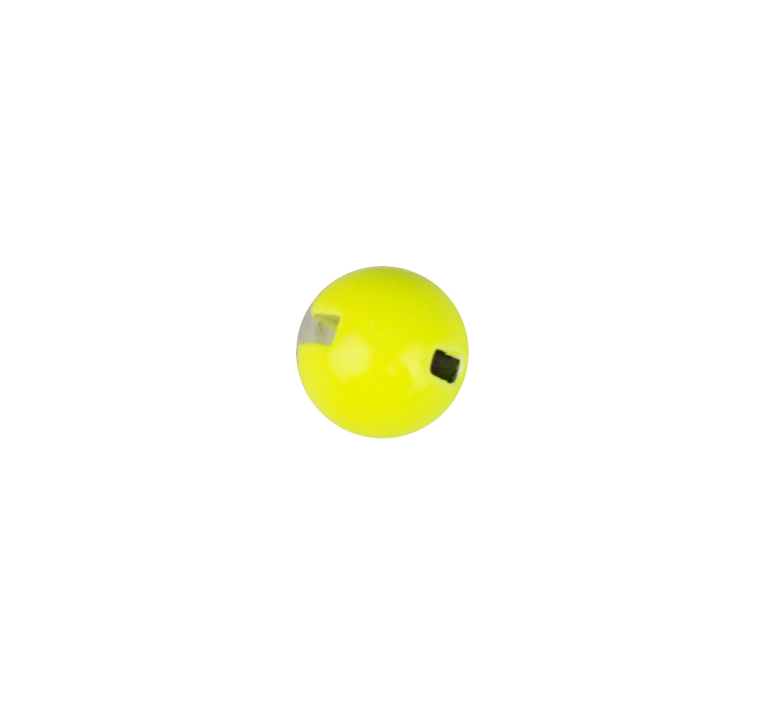 Бусина УЛОВКА с вырезом вольфрам 1,3гр 5,5мм лимонно-желтый fluo уп.5шт - фото 1