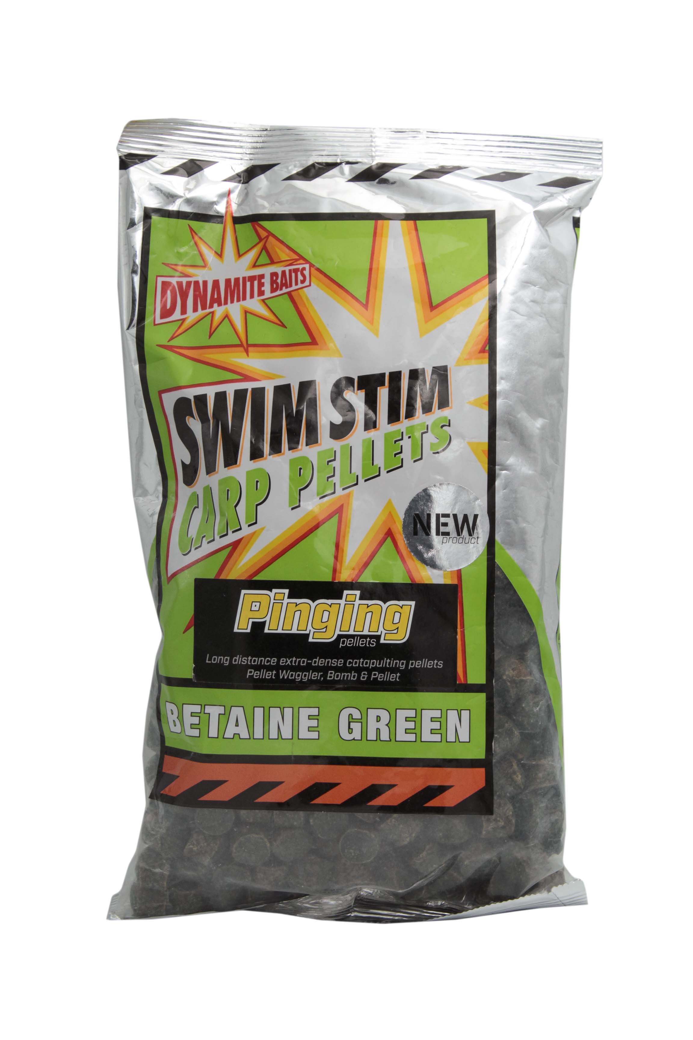 Пеллетс Dynamite Baits Swim Stim pinging pellets betaine green 13мм 900гр - фото 1