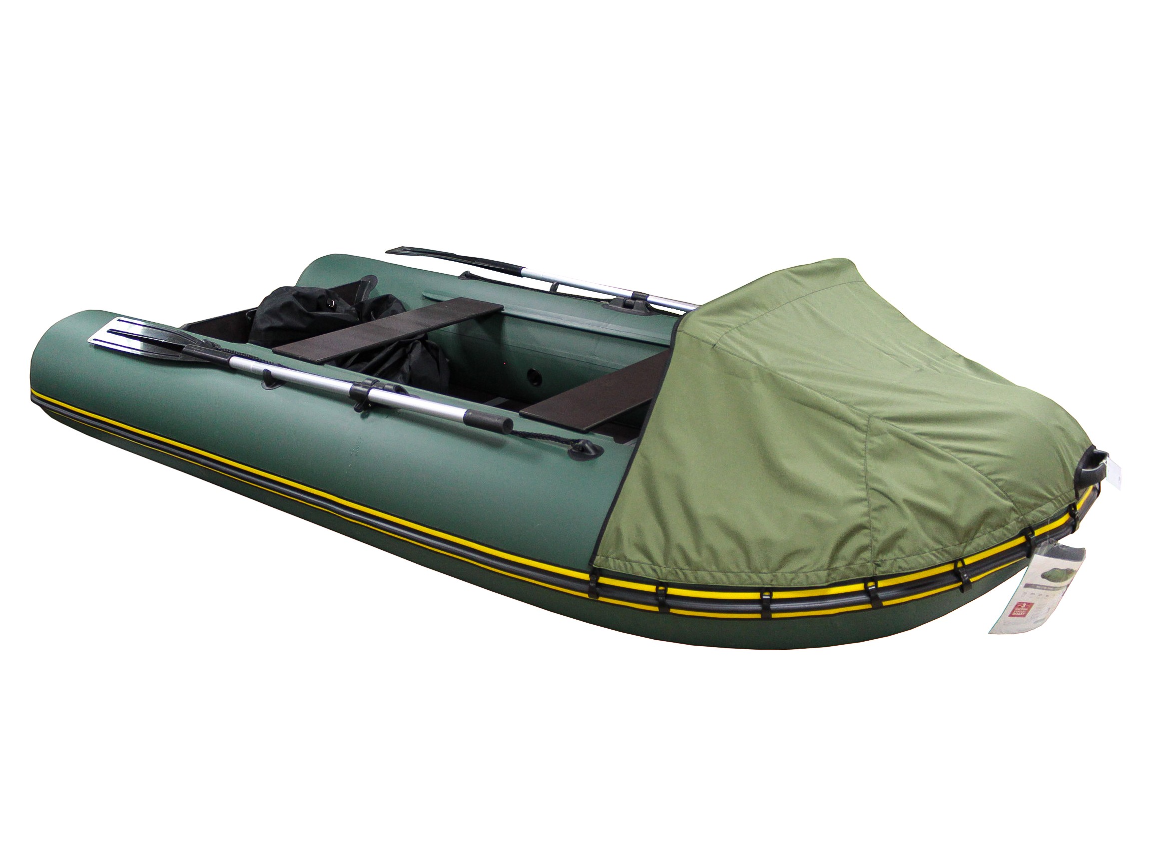 Лодка Boat Master 310К люкс + тент надувная зеленый - фото 1