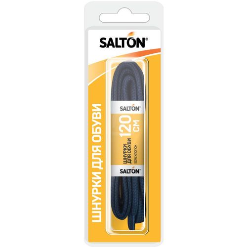 Шнурки Salton черные 120см плоские с пропиткой - фото 1