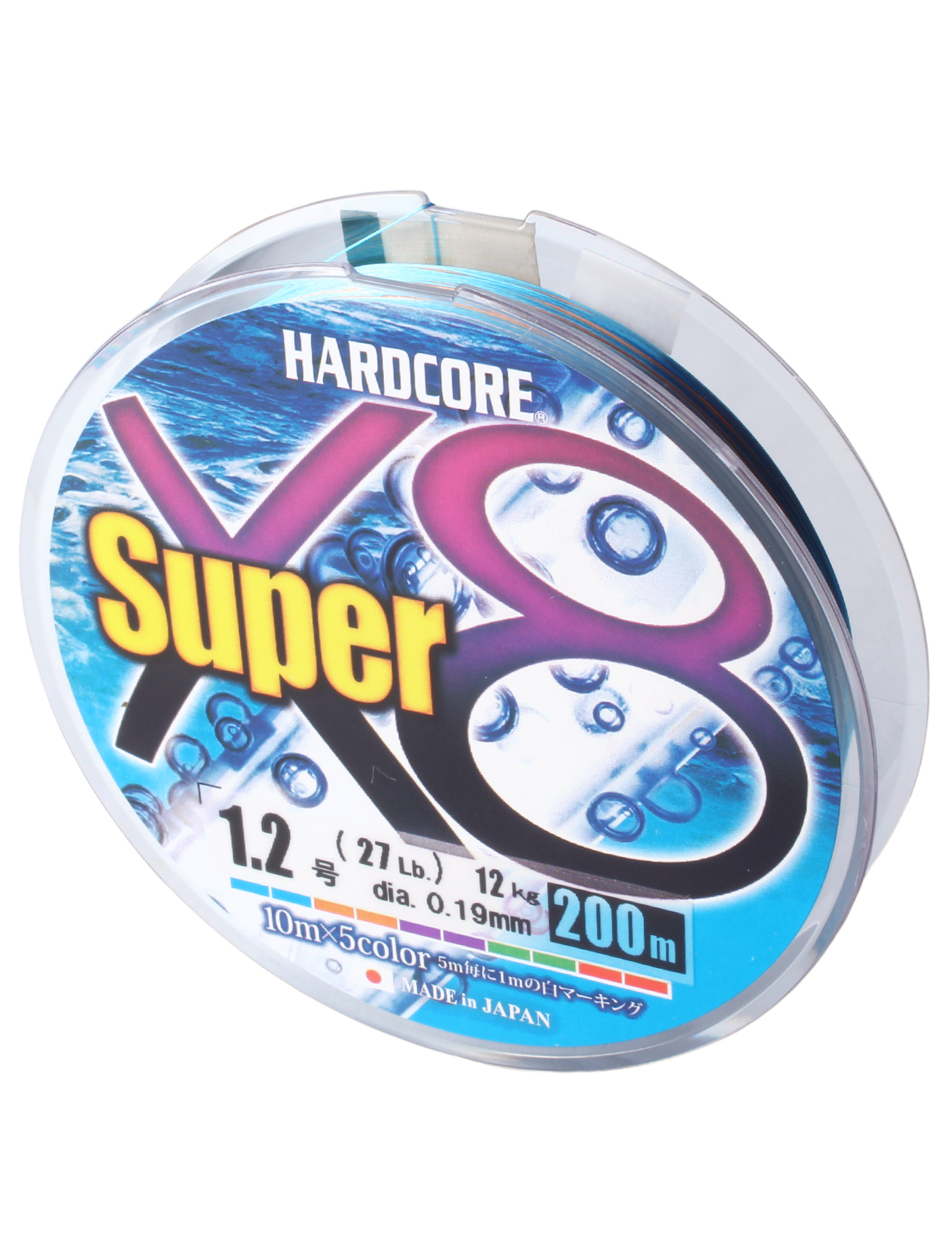 Шнур Yo-Zuri Duel Hardcore super X8 PE 1.2 200м 0,19мм 12кг 5 color - фото 1