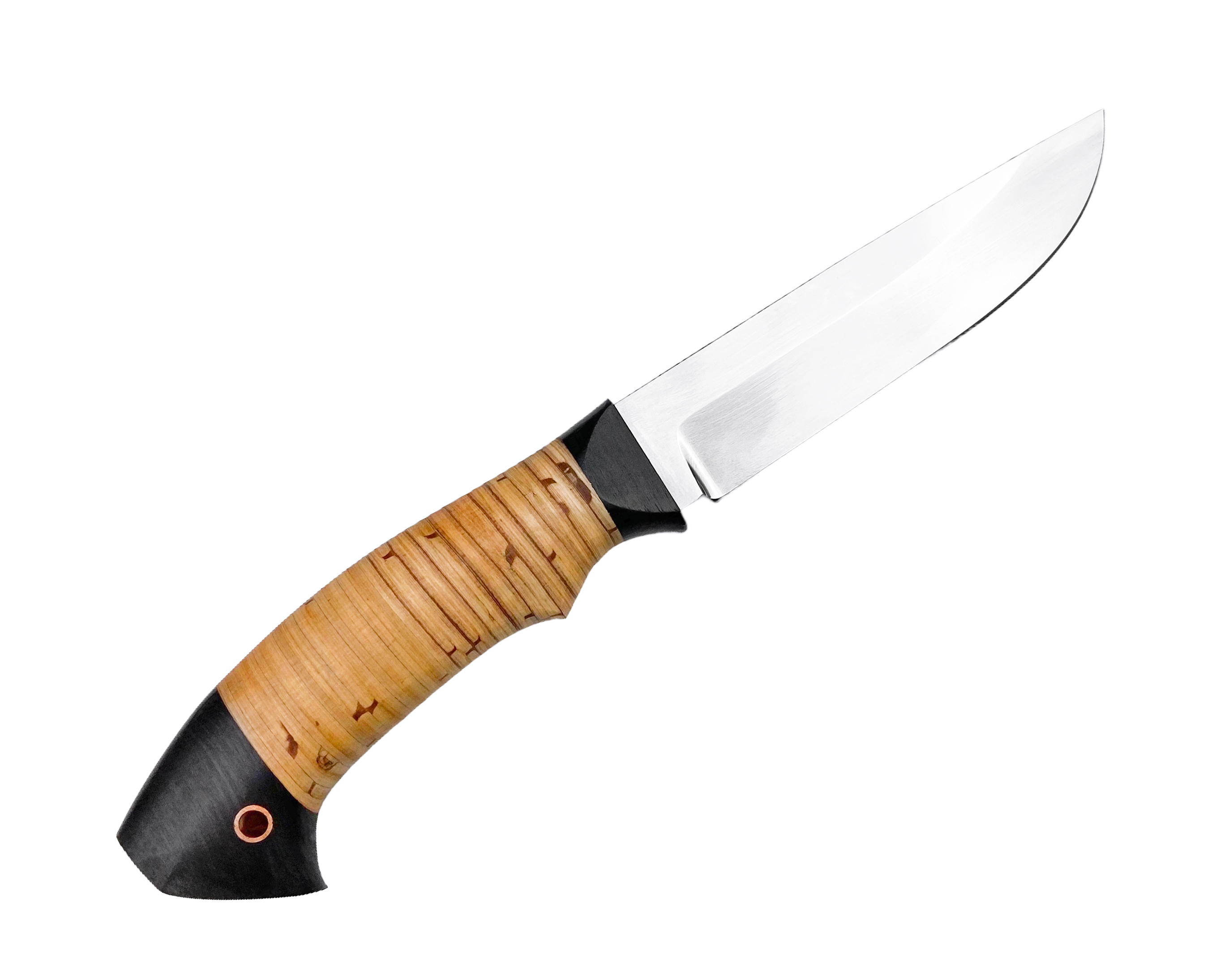 Нож ИП Семин Ястреб кованая сталь Х12МФ береста - фото 1