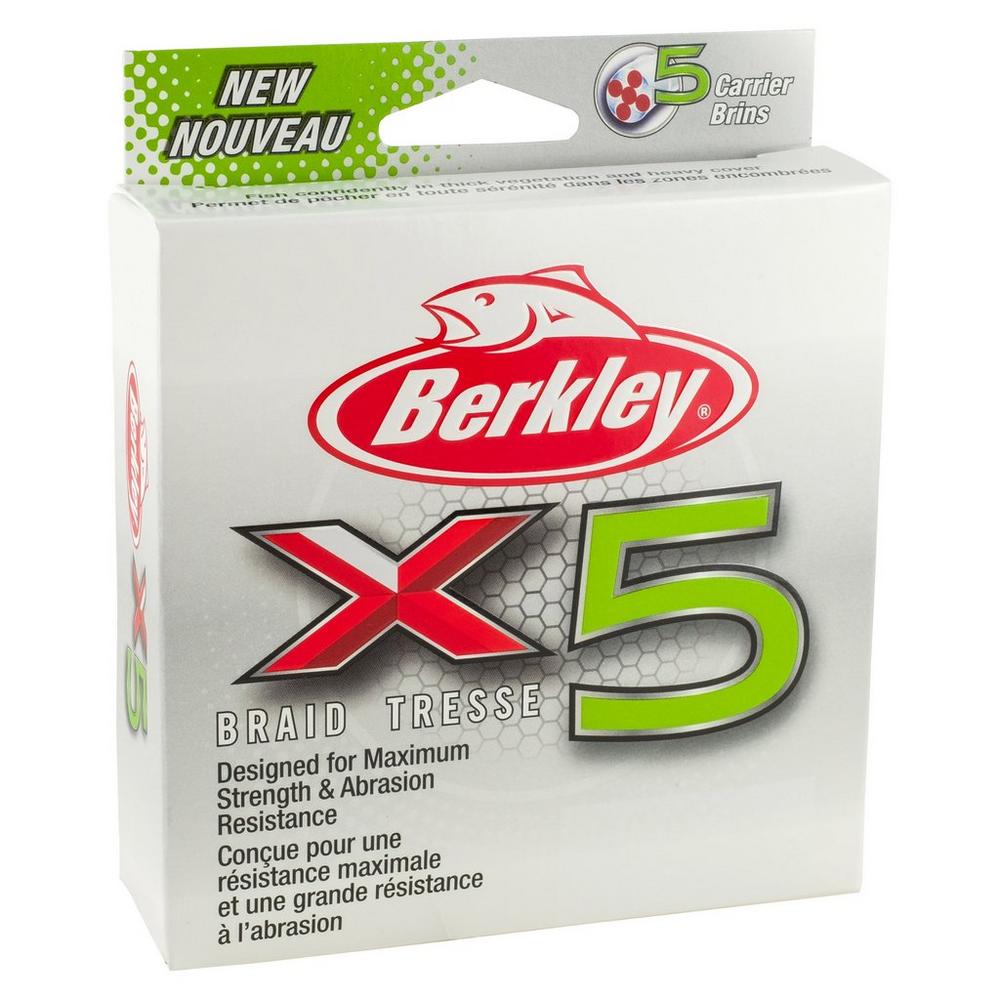 Шнур Berkley X5 BFS6-GG 0,08мм 150м 7,6кг FLGRN - фото 1