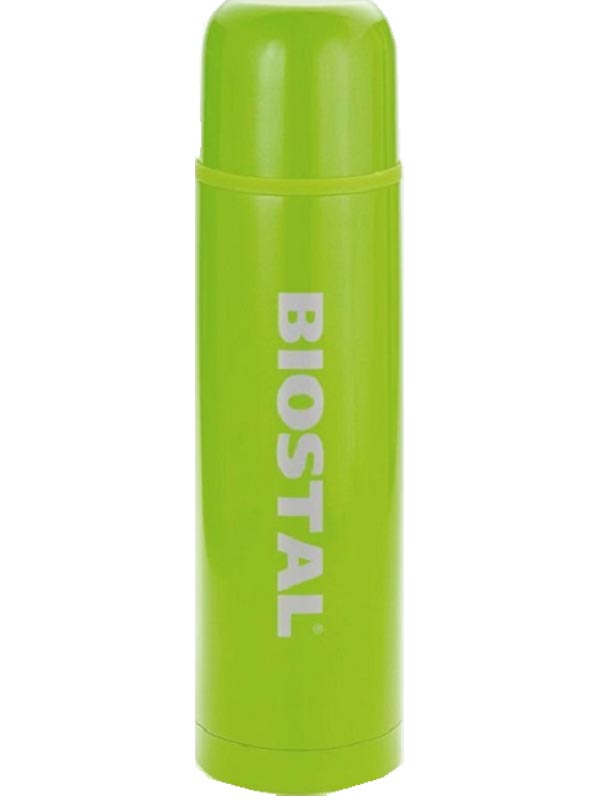 Термос Biostal узкое горло с кнопкой 500 мл зеленый  - фото 1