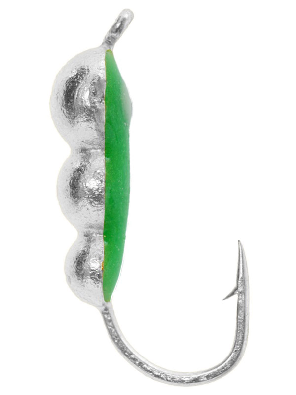 Мормышка Lumicom Личинка вольф 4,0мм серебро с фосф глазом 1/10 - фото 1