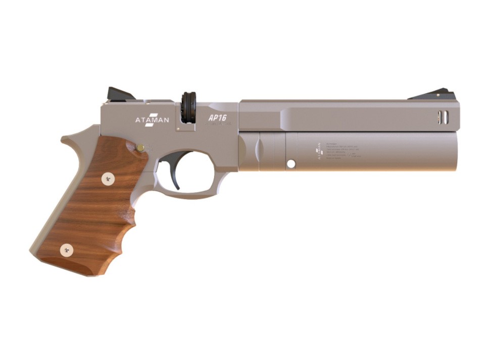 Пистолет Ataman AP16 5,5мм никель компакт металл - фото 1